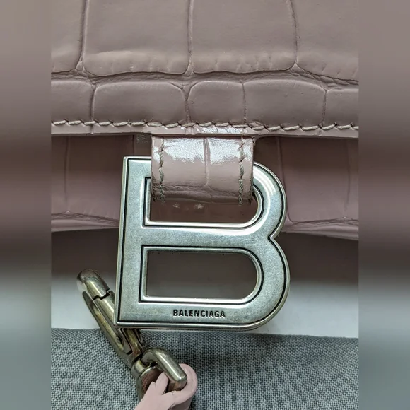 Balenciaga Hourglass Croc Embossed Small "LIVE SHOW TODAY" - Picture 3 of 16